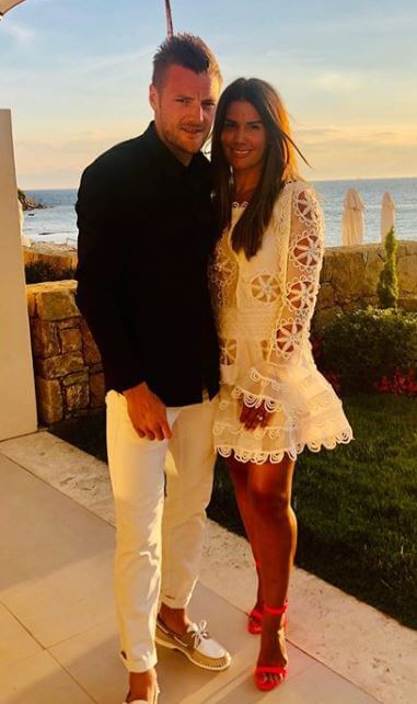Ella Vardy’s father, Jamie Vardy with his wife, Rebekah Nicholson.